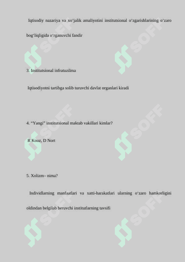 Institutsional iqtisodiyot yakuniy savollarga javob 7