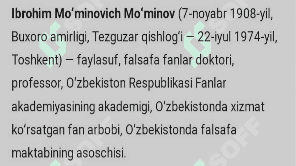 I. M. Mòminovning  tarix fani rivojidagi xizmatlari 2