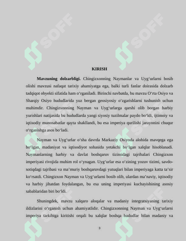Chingizxonning Naymanlar va Uyg'urlarni bosib olishi 3