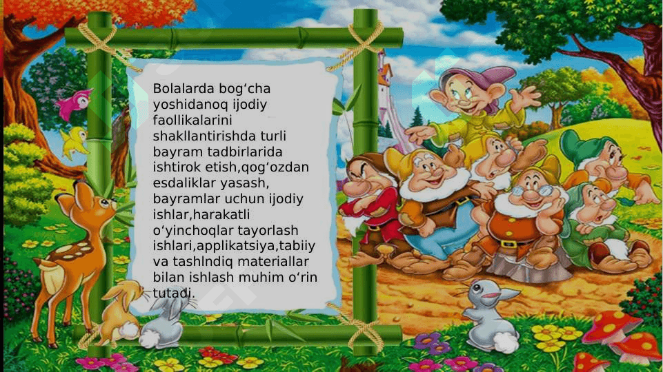 Sahnalashtirish faoliyati jarayonida bolalarda ijodkorligini rivojlanishi metodlari 8