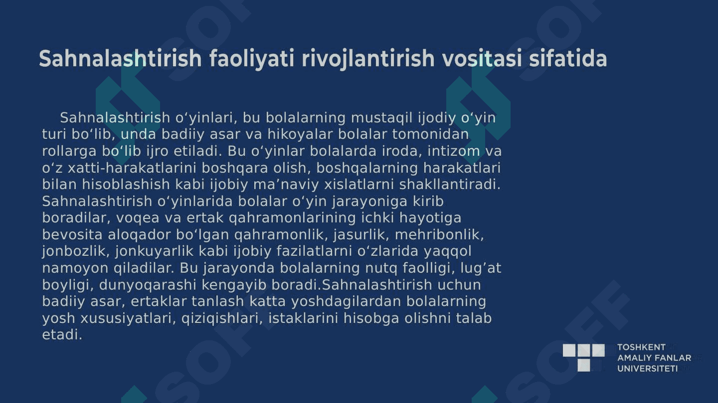 Teatr faoliyatida bolalarda aktyorlik  mahoratini rivojlantirishda ertaklar   tanlash. 3