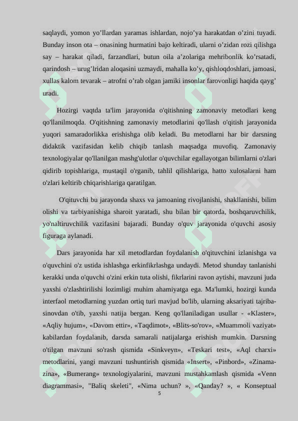 Ona tili darslarida muammoli ta'lim elementlaridan foydalanish 5