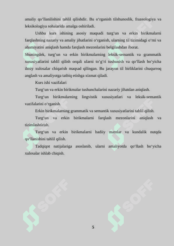 Turg‘un va erkin birikmalarni farqlash muammosi. 4