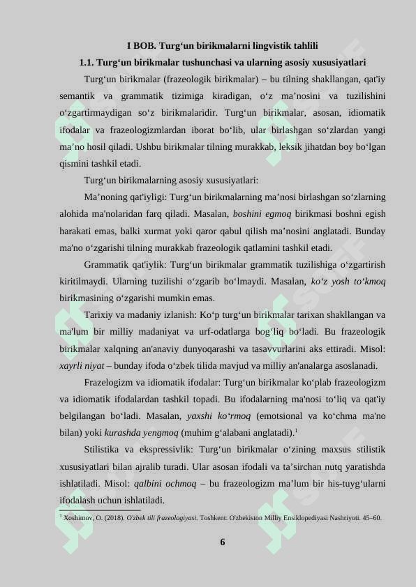 Turg‘un va erkin birikmalarni farqlash muammosi. 5