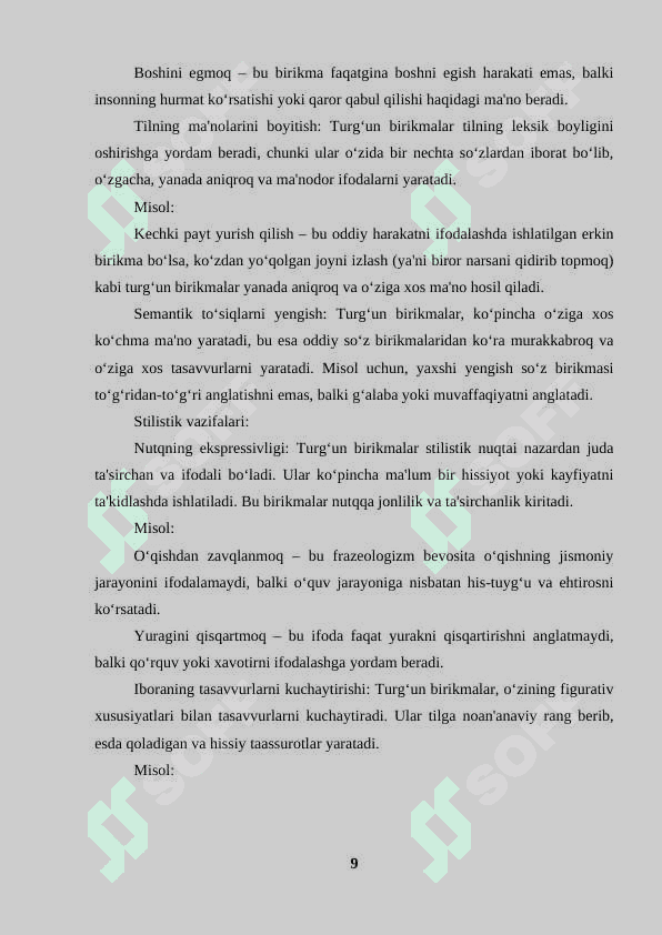 Turg‘un va erkin birikmalarni farqlash muammosi. 8