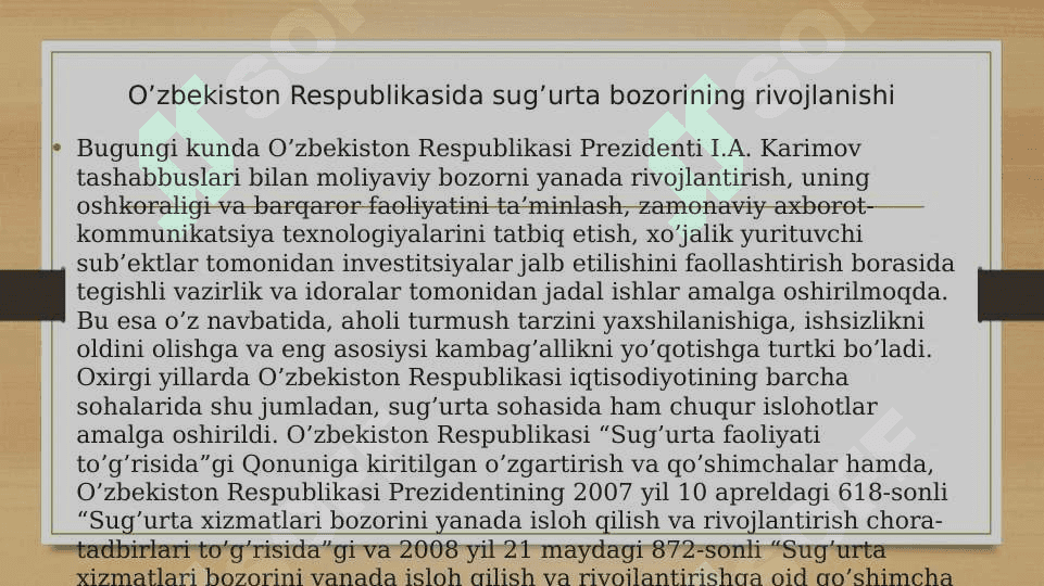 Xorijiy investitsiyalarni sug’urtalash va tavakkalchilik 3
