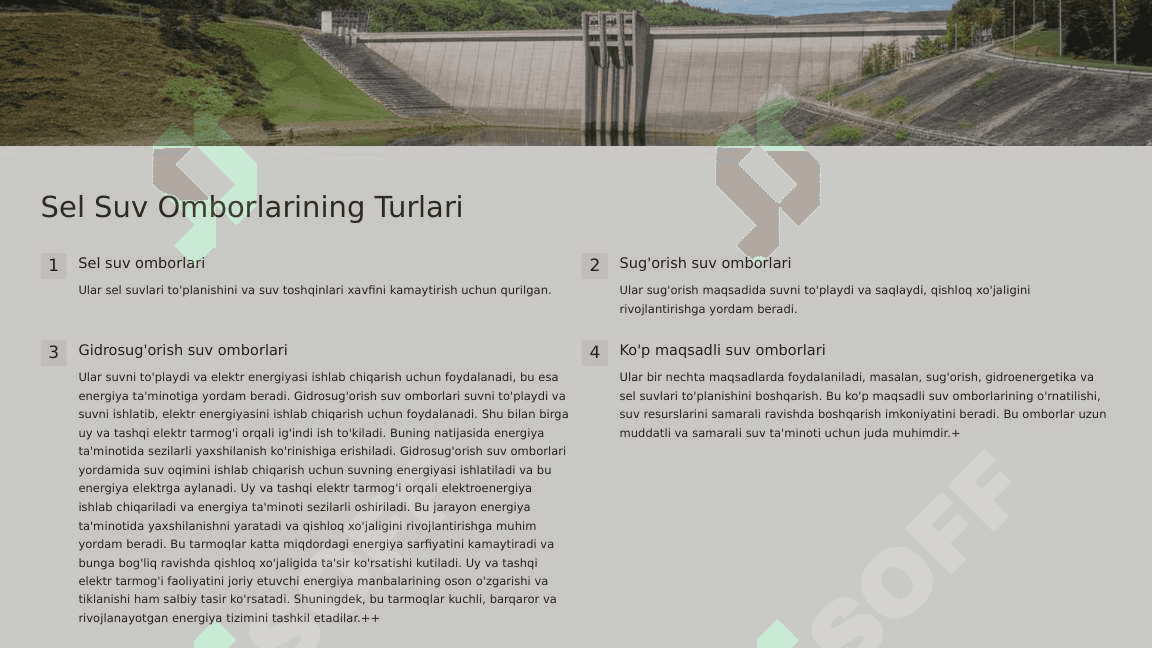 Sel Suv Ombori Ekspluatatsiyasi Toʻgʻrisida Instruktsiyalar va Qoidalar 3