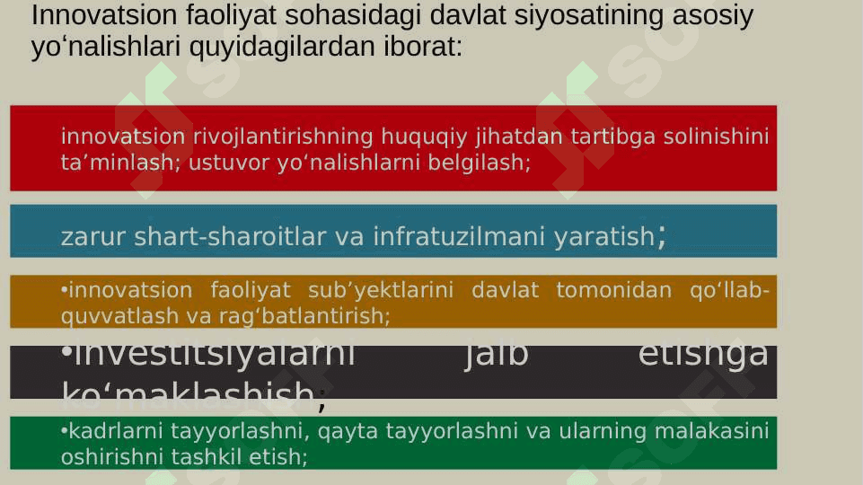O’zbekistonda INNOVATSION FAOLIYAT QONUN BILAN QOʻLLAB-QUVVATlash 2
