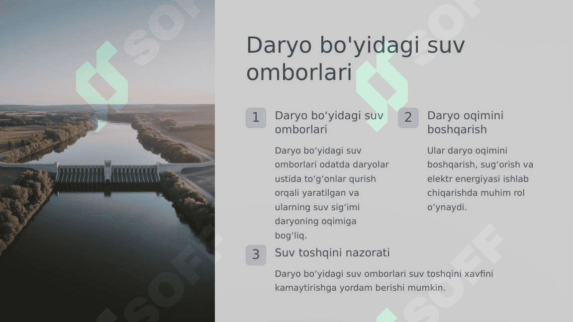 Suv omborlarini geografik joylashuvi boʻyicha turlari 4