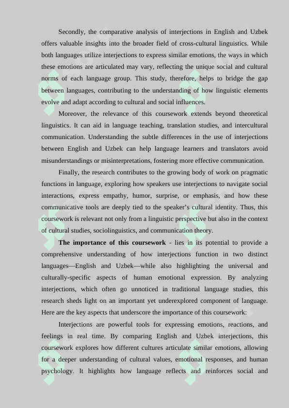 Comparative analysis of interjections in English and Uzbek 3
