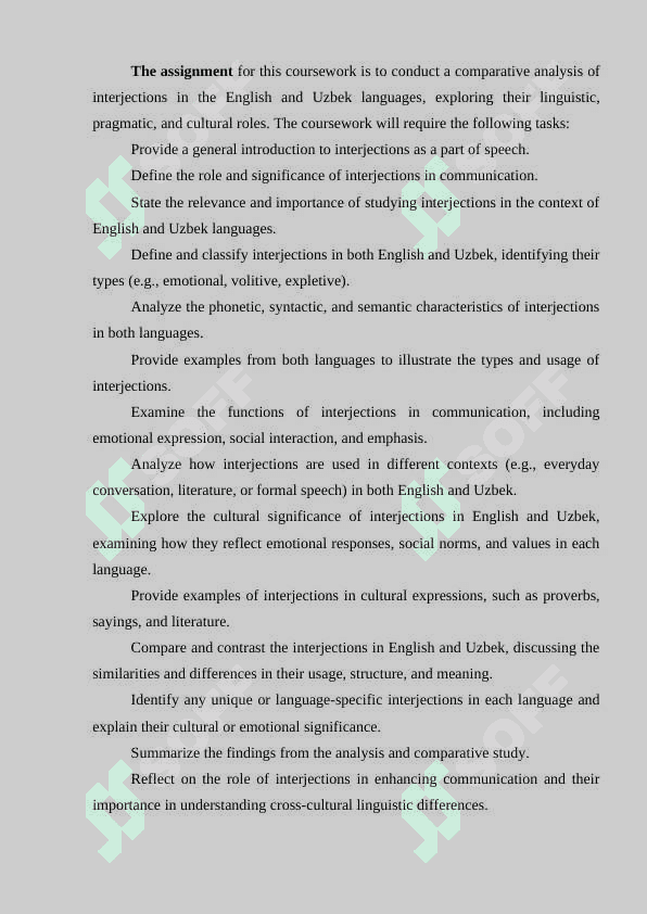 Comparative analysis of interjections in English and Uzbek 7