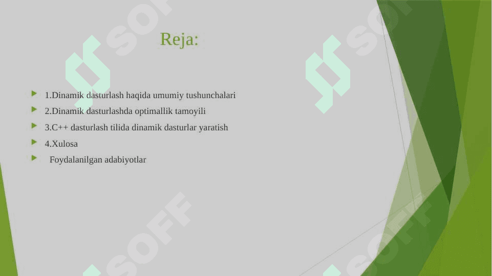 Dinamik modellashtirishda olingan natijalarni optimllashtirish 2