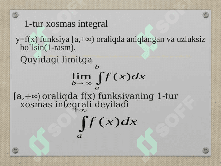Xosmas integral 3