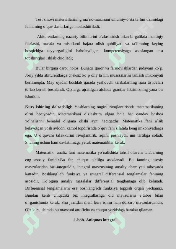 IRRATSIONAL VA TRIGONOMETRIK FUNKSIYALARNI    INTEGRALLASH 4