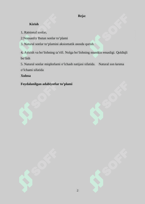 Haqiqiy sonlar toplarmi va uni tartiblash 2
