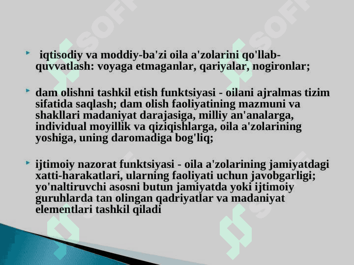 Oila va jamiyat uyg’unligi. Hozirgi zamon oilalarining turlari. 7