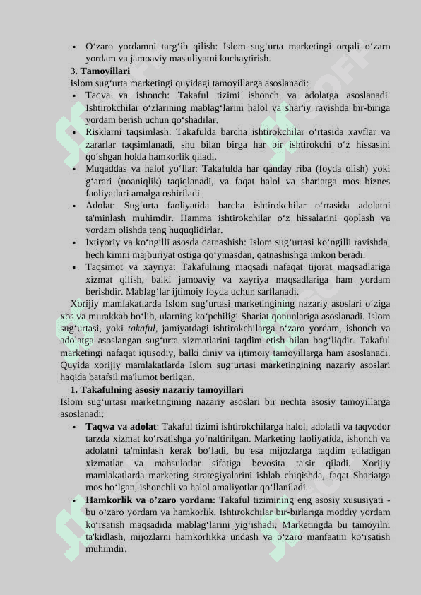 Islom sug‘urtasi marketingi va uning instrumentlari 2