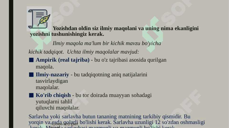 Ilmiy maqolani rasmiylashtirishga qo'yiladigan talablar 2