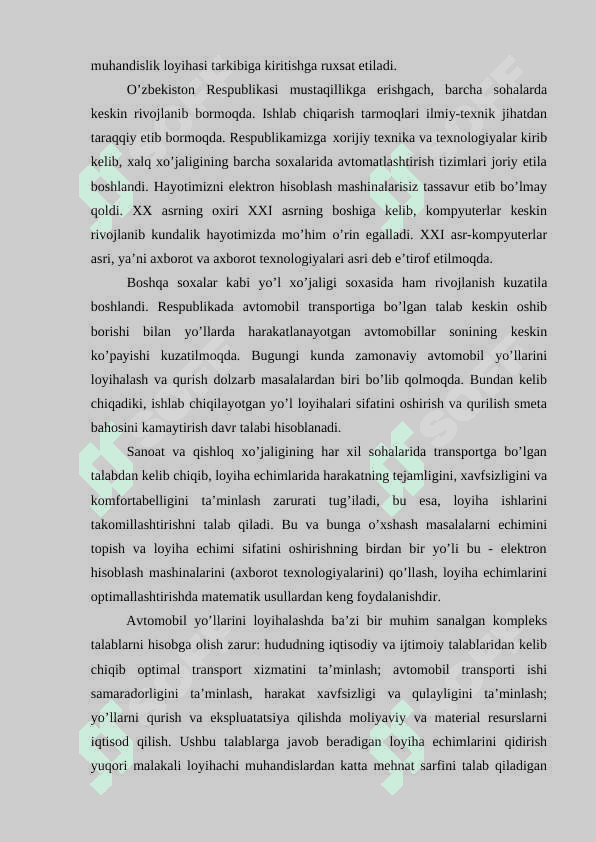 Vaqtinchalik yo'llar umumiy xolatlar, qurilma avto yo'llarni loyihalash, vaqtinchalik avto yo'llarning qurilmalari 4