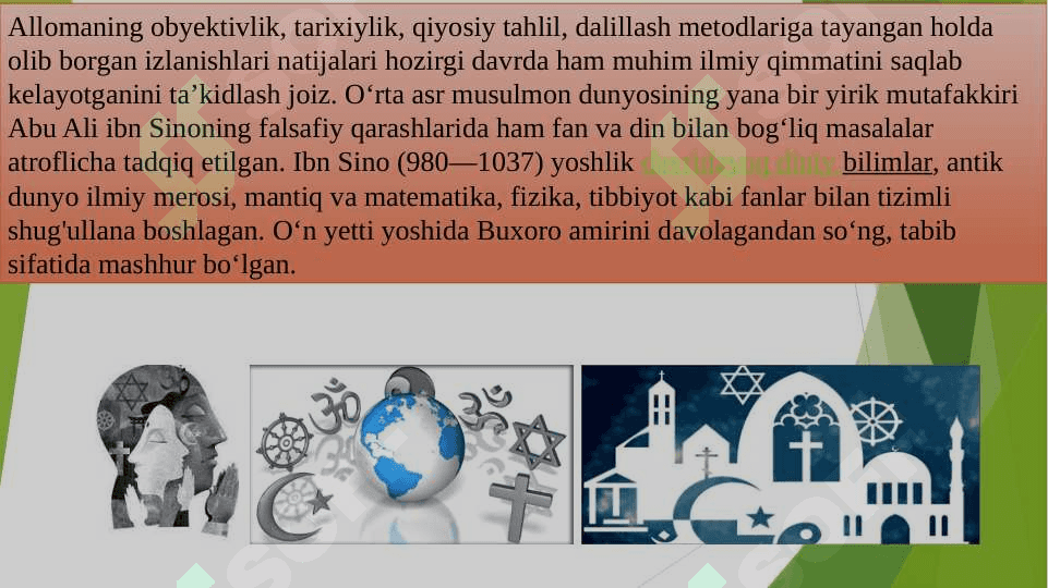 Dinshunoslik metodologiyasi va dinlarning tasnifi 5