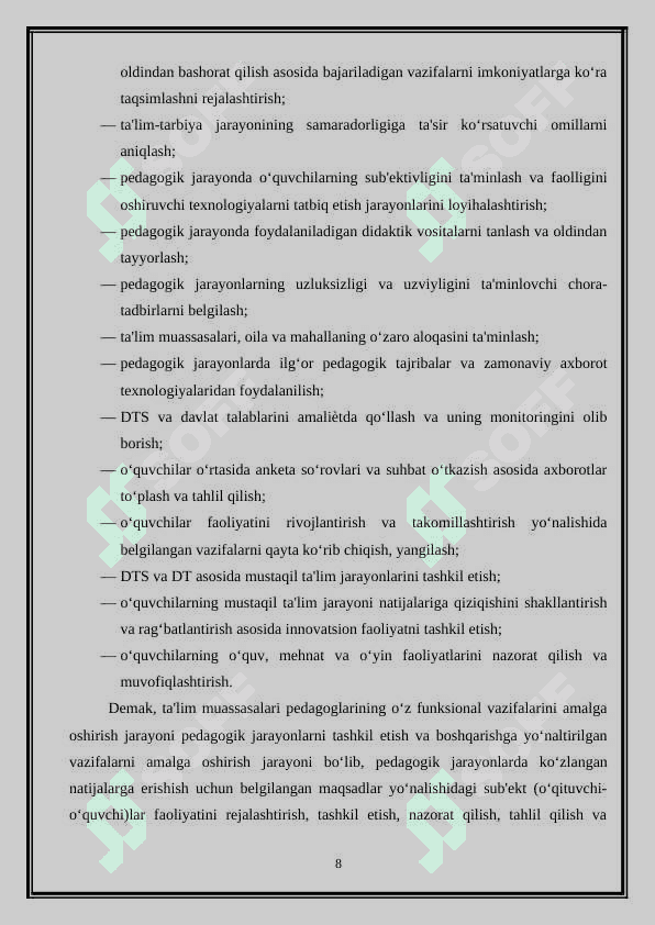 HOZIRGI DAVRDA TARBIYACHILIK KASBI VA UNING JAMIYATDA TUTGAN O‘RNI 8
