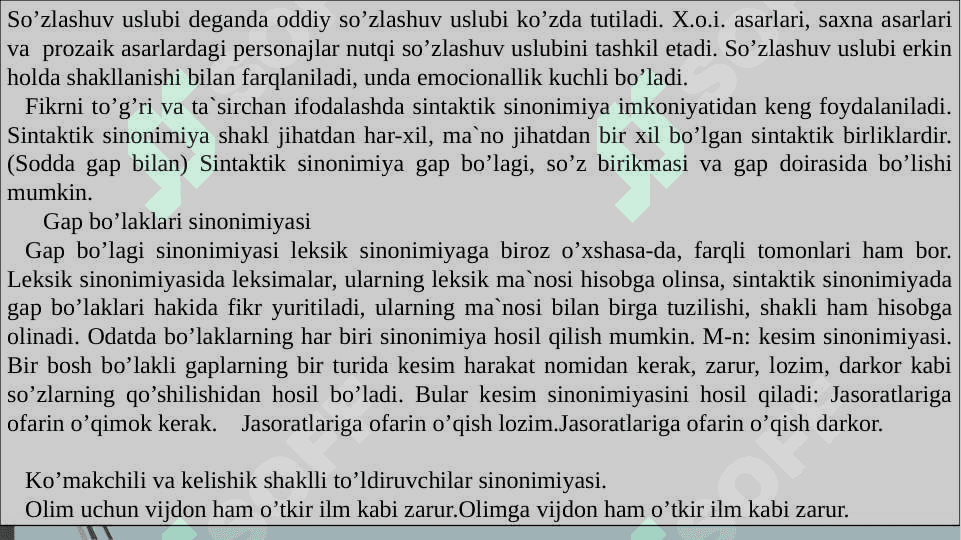 Sintaktik uslubiyat 4