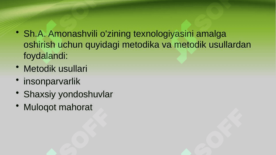 Amonashveli shaxsiy insonparvarlik yondoshuv texnologiyasi 4