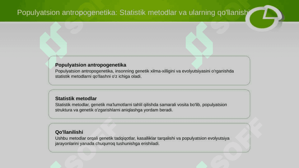 Antropogenetika usullari. populyatsion-statik usul 7