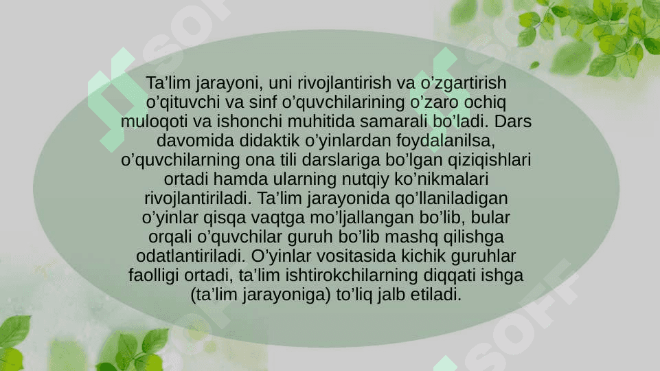 O'zbek tili darslarida o'yin usullaridan foydalanish shakllari 3