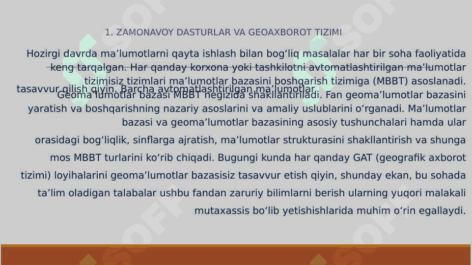 Geosistemalarni tavsiflashda GIS usullarini qo’llash 3