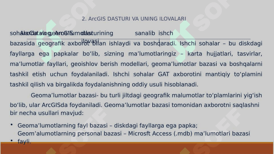 Geosistemalarni tavsiflashda GIS usullarini qo’llash 6