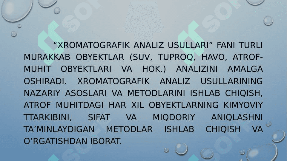 Xromotografik analizda qo’llaniladigan qurilmalar 3