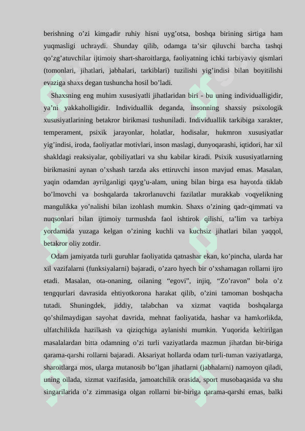 Shaxs ijtimoiy psixologik fenomen sifatida 3