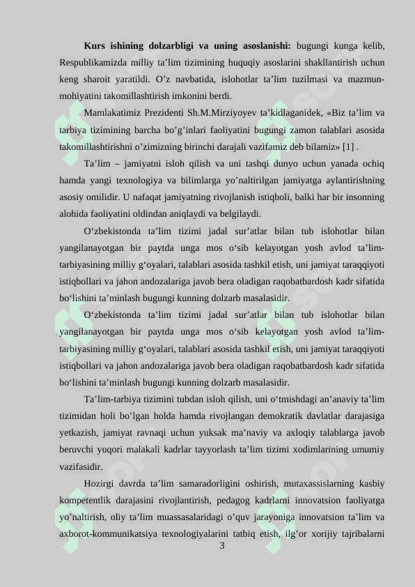 MATEMATIKA O‘QITISHNI  TASHKIL ETISH FORMALARI.  SINF DARS SISTEMASI. 3