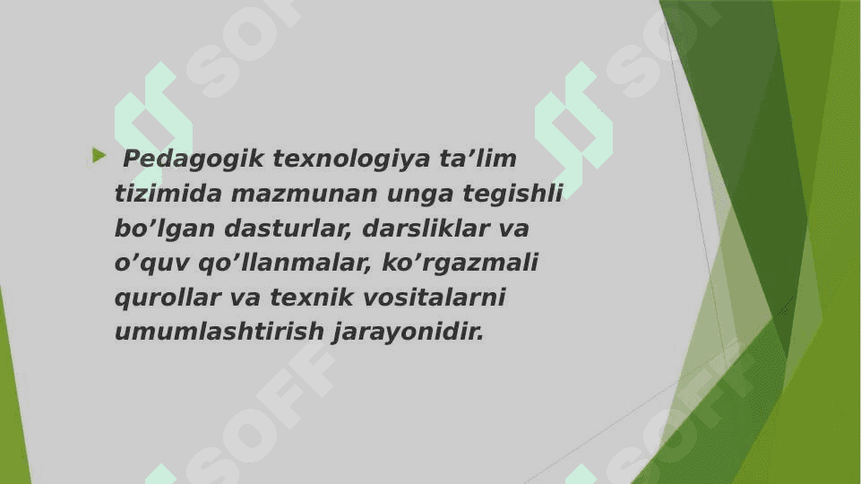 Ta’limni jadallashtirish texnologiyasi 8