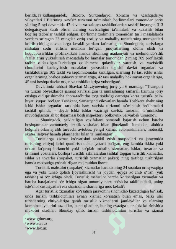 Turizm sohasida xalqaro xavfsizlikni ahamiyati 4
