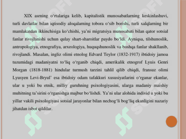 Sotsial psixologiyaning shakllanish tarixi 6