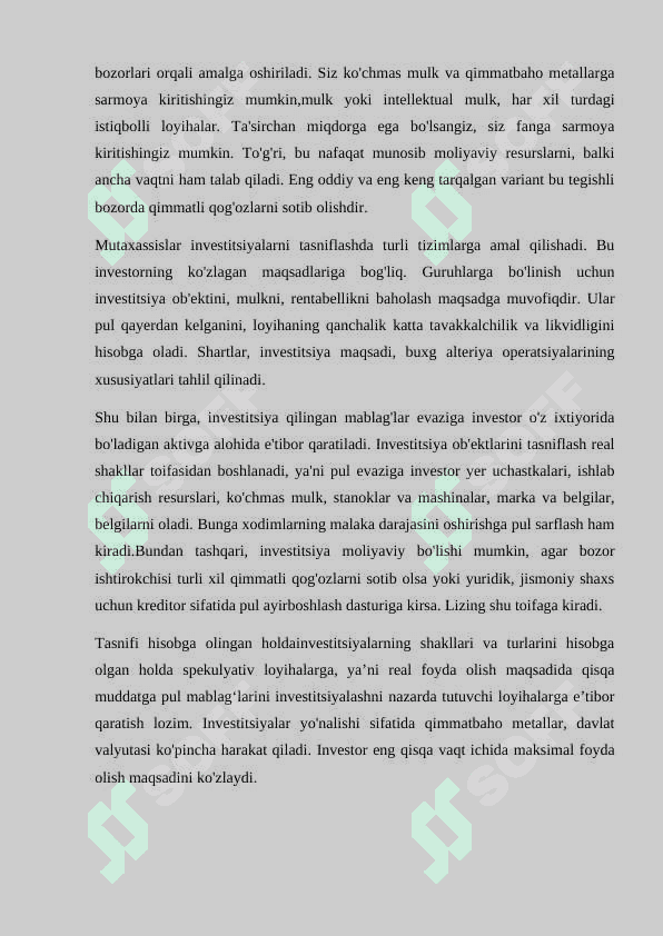 Investitsiyaning mohiyati manbalari va shakllari 7