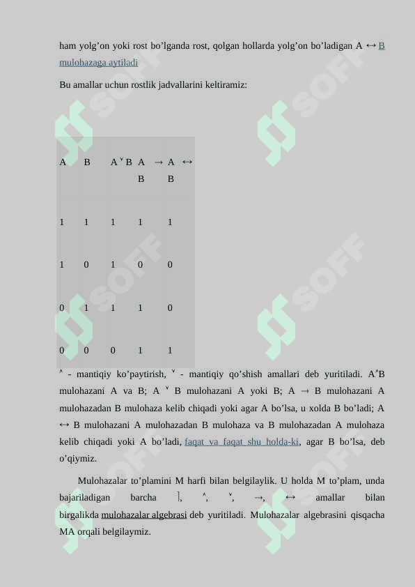 Mulohaza. Mulohaza ustida amallar. Formula 7