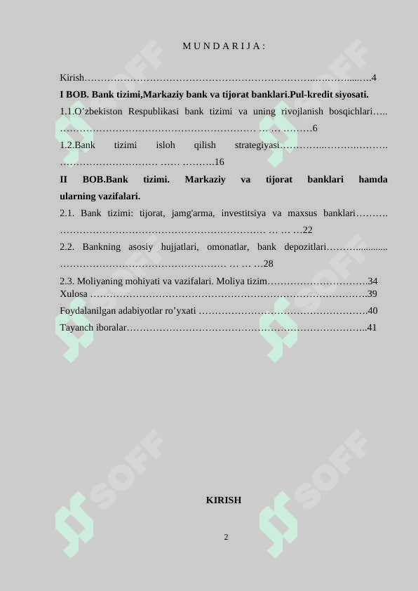 Bank tizimi - moliya tizimining asosiy tarkibiy qismi sifatida 2