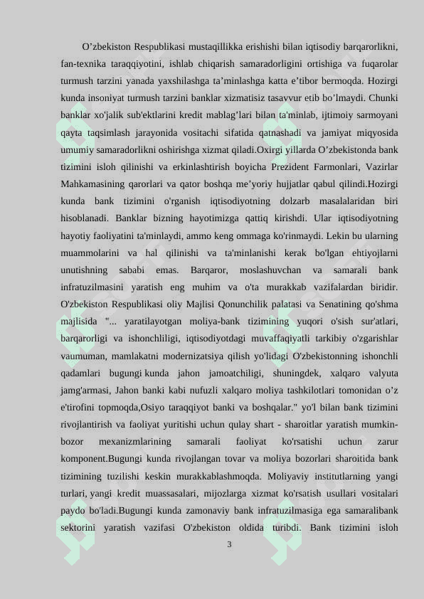Bank tizimi - moliya tizimining asosiy tarkibiy qismi sifatida 3