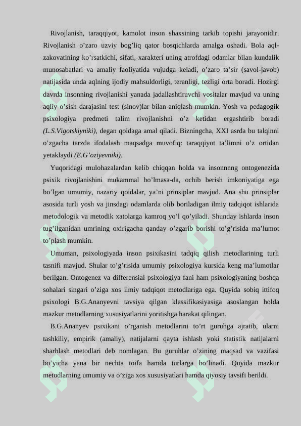 YOSH VA PEDAGOGIK  PSIXOLOGIYA FANINING TADQIQOT METODLARI. 4