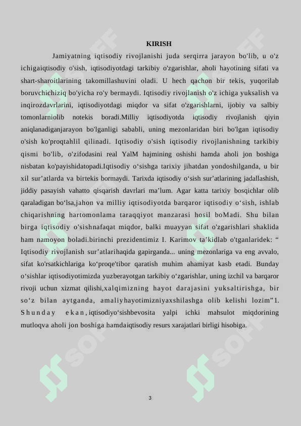 Iqtisodiy o’sishning hozirgi zamon shakli va uning yangicha sifati 3