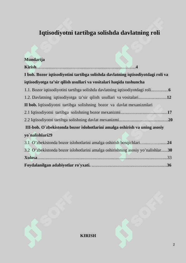 Iqtisodiyotni tartibga solishda davlatning roli 2