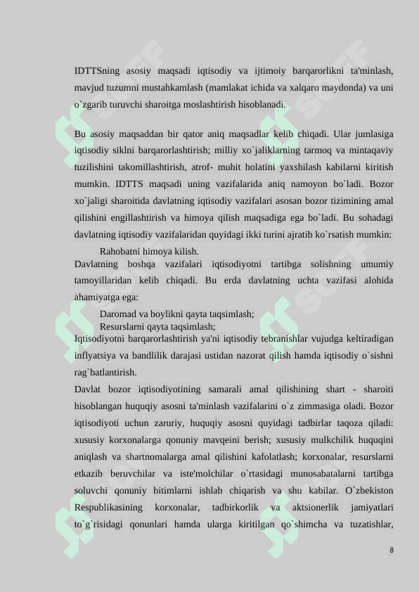 Iqtisodiyotni tartibga solishda davlatning roli 8