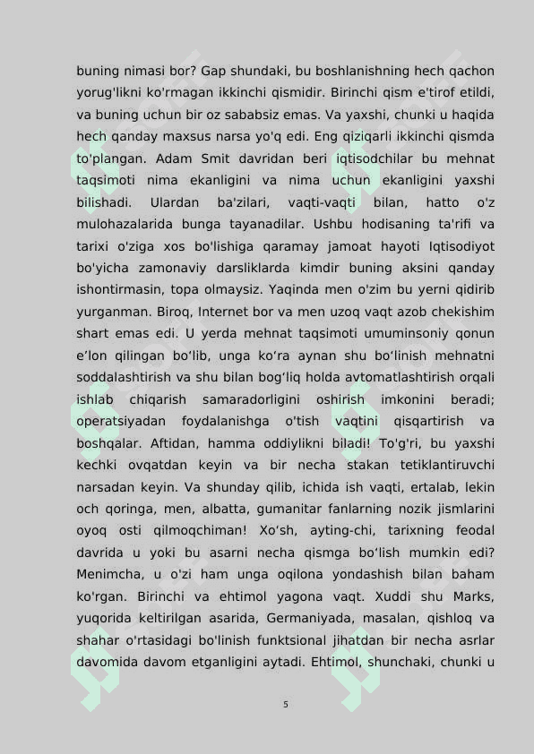 Mehnat taqsimoti va kompetentsiyalarini ajratish 5