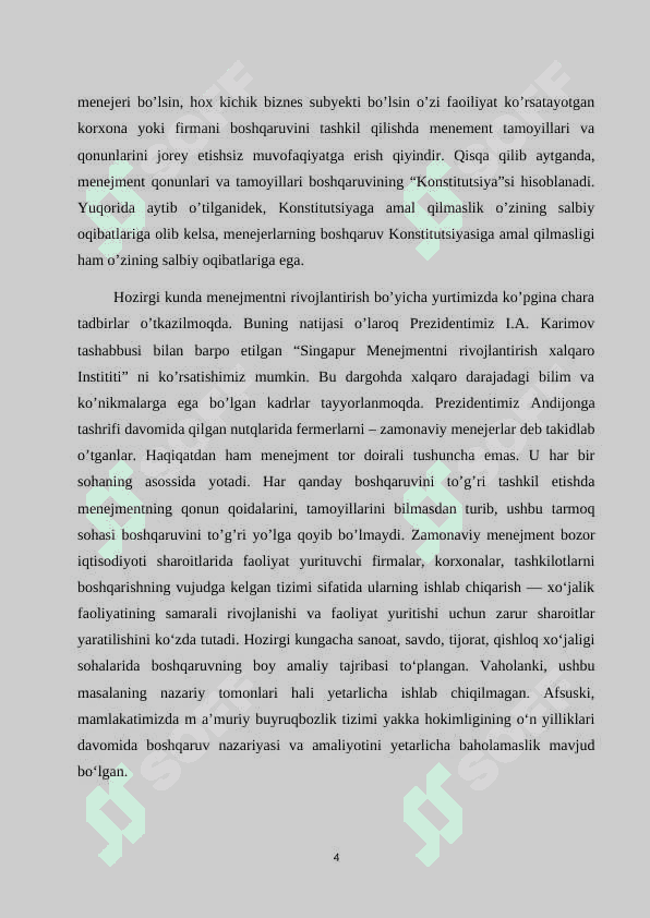 Zamonaviy menejment xususiyatlari 4