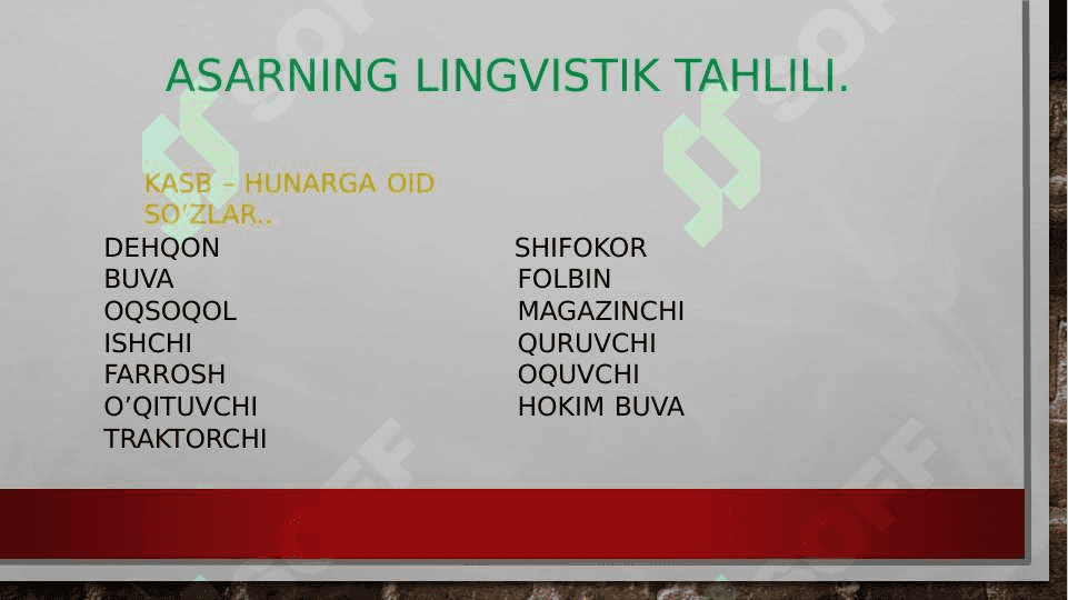 O'tkir Hoshimovning  Dunyoning ishlari asarining badiiy tahlili 8