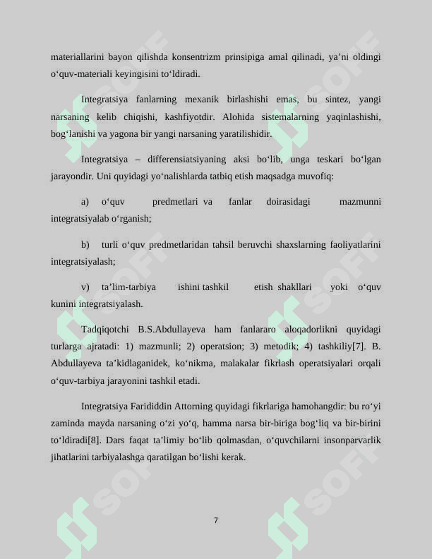 ONA TILINI BOSHQA GUMANITAR FANLARGA BOG‘LAB O‘RGANISH 7