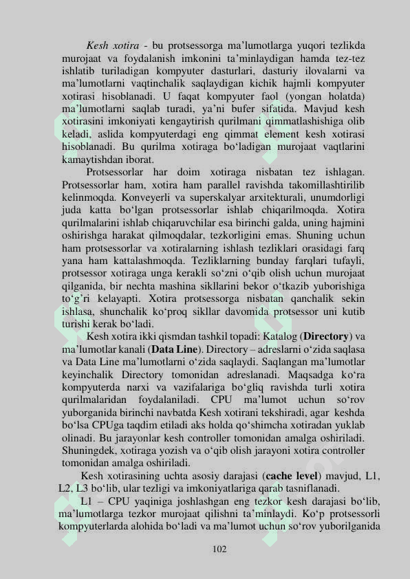 XOTIRA TURLARI VA ULARNING XUSUSIYATLARI.  ASSEMBLER DASTURLASHDA REGISTR XOTIRASI VA  RAM XOTIRASIDAN FOYDALANISH 6